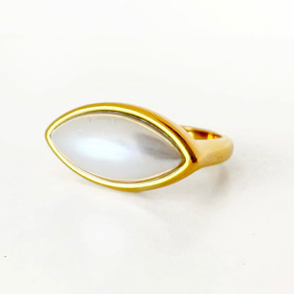 Anillo Perla Oval
