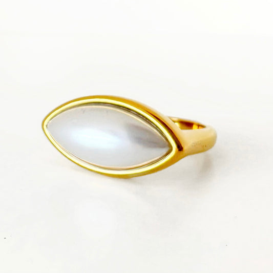 Anillo Perla Oval