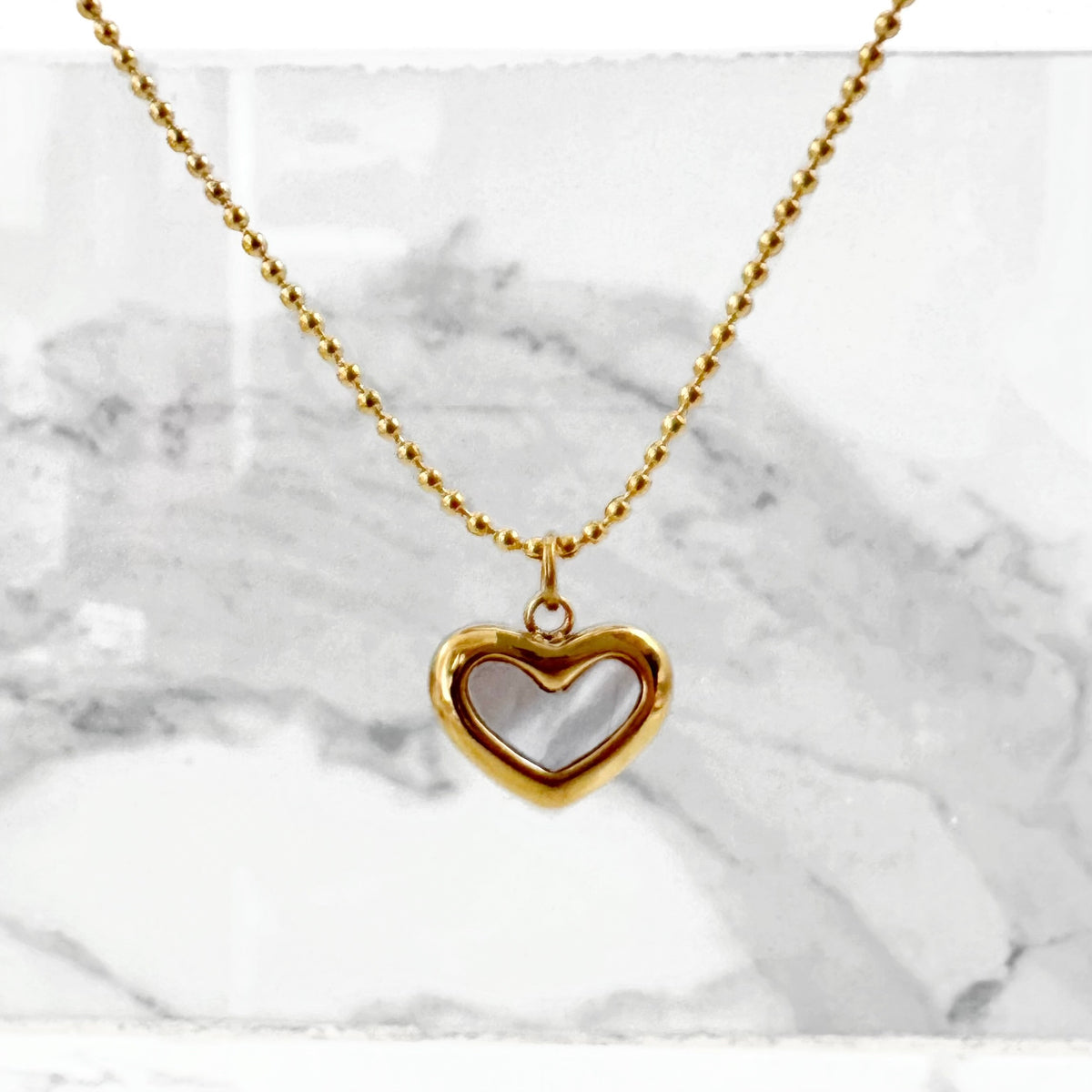 Collar Corazón Nácar