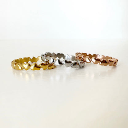 Anillo Corazones Seguidos