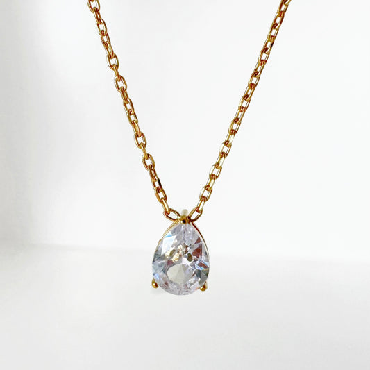 Collar Zirconia Gota Solitaria