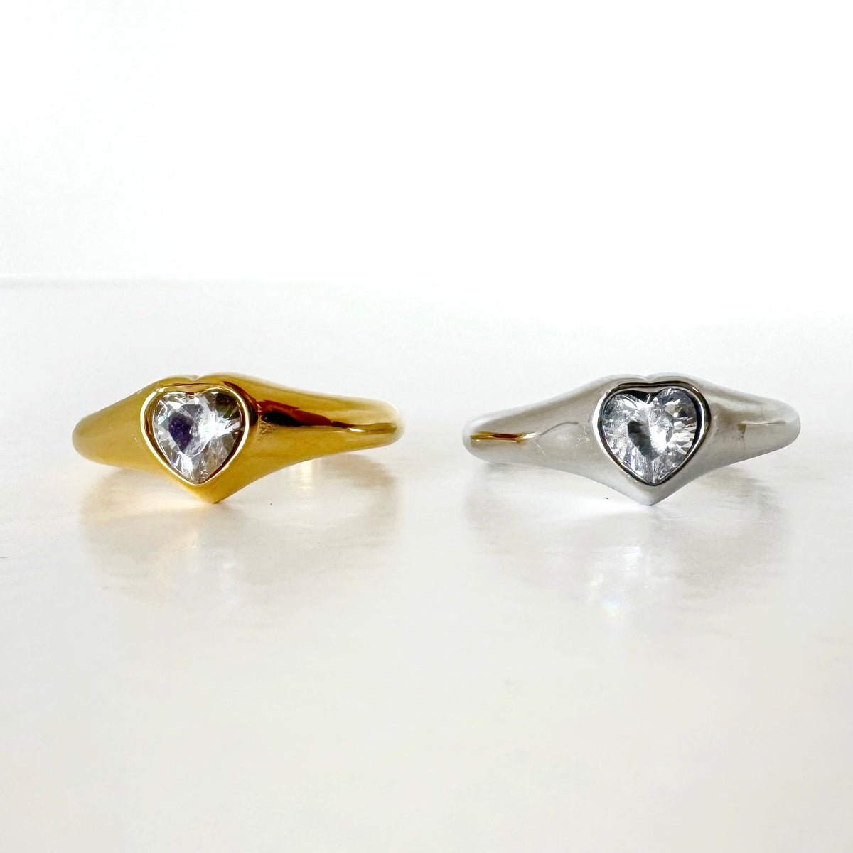 Anillo Corazón Zirconia