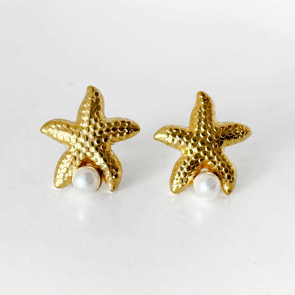 Aretes de Estrella de Mar y Perla