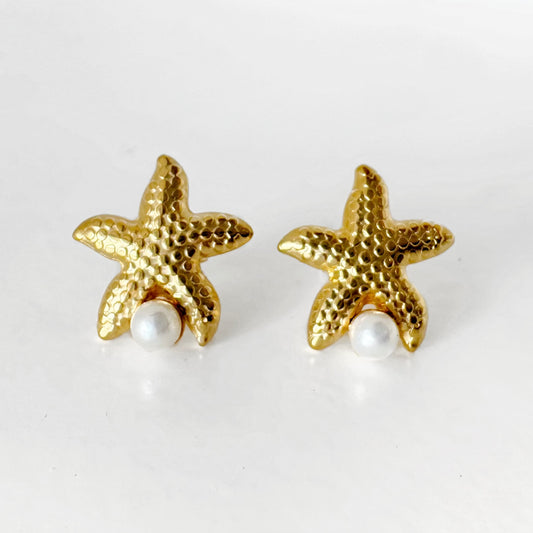 Aretes de Estrella de Mar y Perla