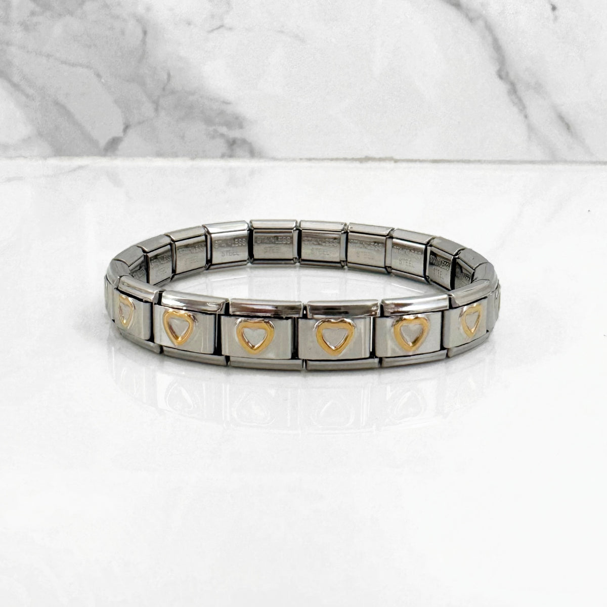 Pulsera Italiana Estrella y Corazón