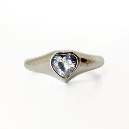 Anillo Corazón Zirconia