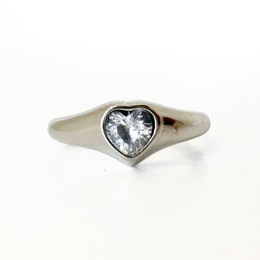 Anillo Corazón Zirconia