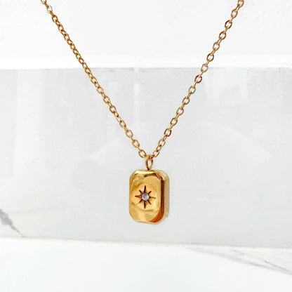 Collar Espejo Zirconia