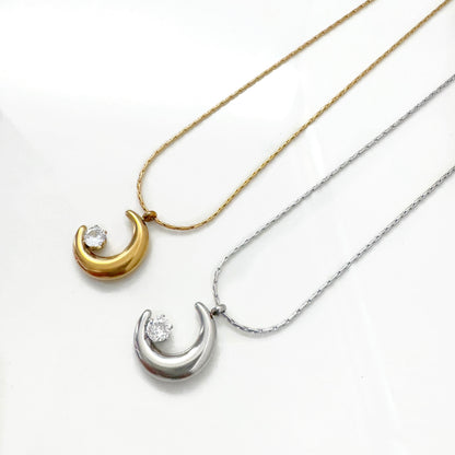 Collar Luna y Zirconia