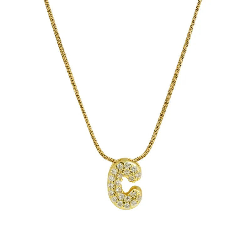 Collar Inicial Mini Zirconia