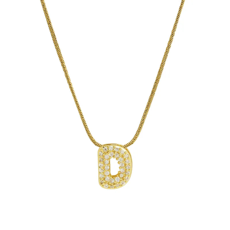 Collar Inicial Mini Zirconia