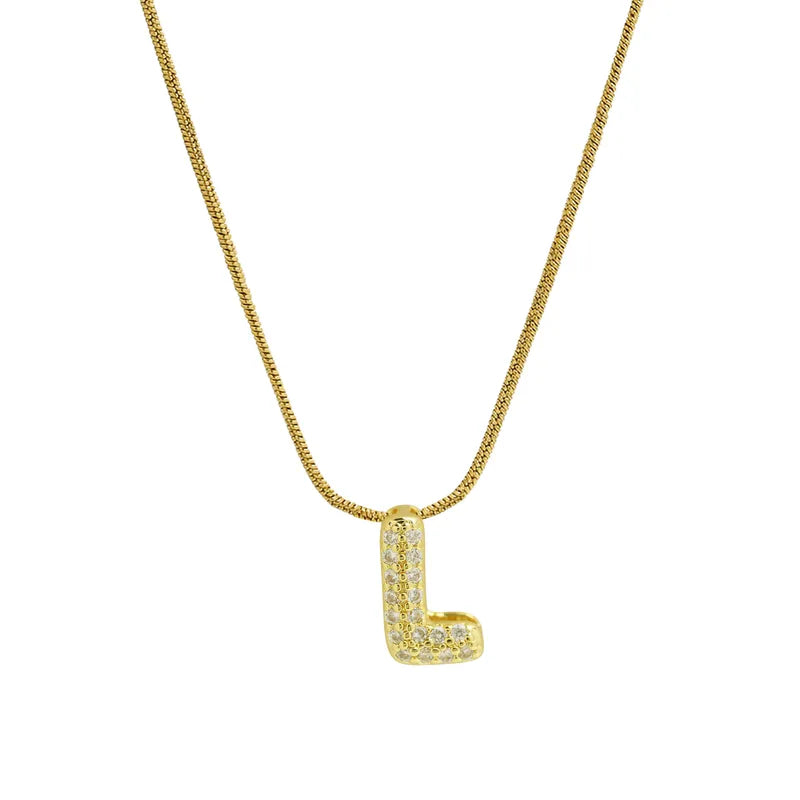 Collar Inicial Mini Zirconia