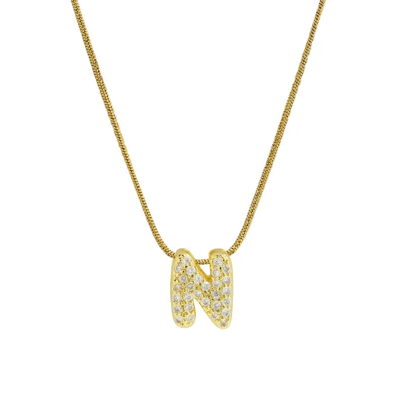 Collar Inicial Mini Zirconia