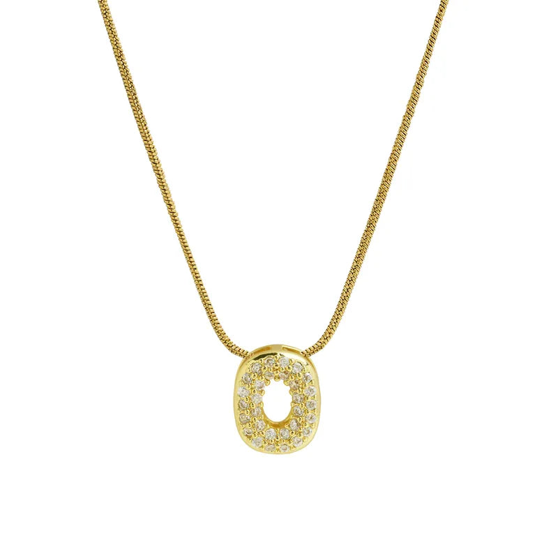 Collar Inicial Mini Zirconia