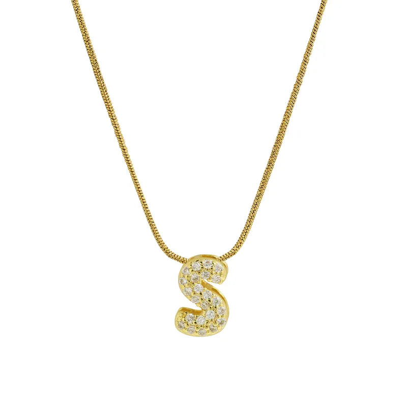 Collar Inicial Mini Zirconia