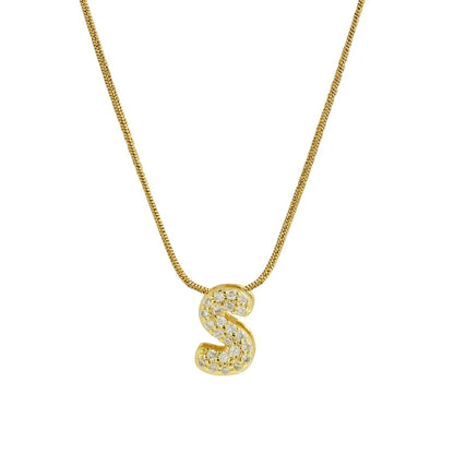Collar Inicial Mini Zirconia